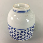 Japanese Porcelain Teacup Vtg Yunomi Sometsuke Blue White Shippo Sencha TC4