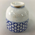 Japanese Porcelain Teacup Vtg Yunomi Sometsuke Blue White Shippo Sencha TC5
