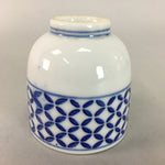 Japanese Porcelain Teacup Vtg Yunomi Sometsuke Blue White Shippo Sencha TC6