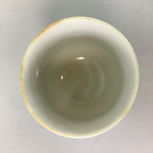 Japanese Porcelain Teacup Vtg Yunomi Sometsuke Blue White Shippo Sencha TC7