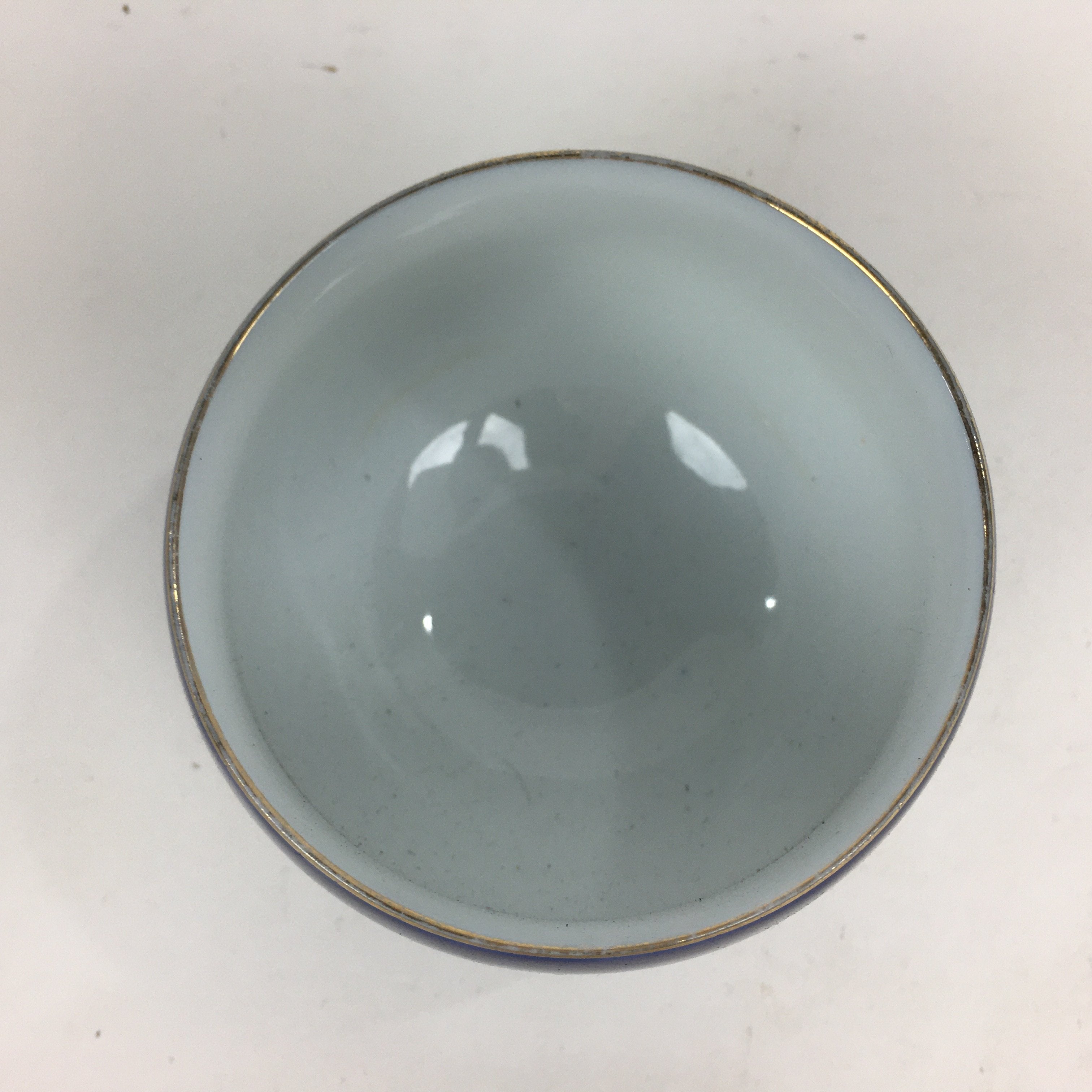 Japanese Porcelain Teacup Yunomi Vtg Arita Ware Nishiyama Kiln Blue Se ...