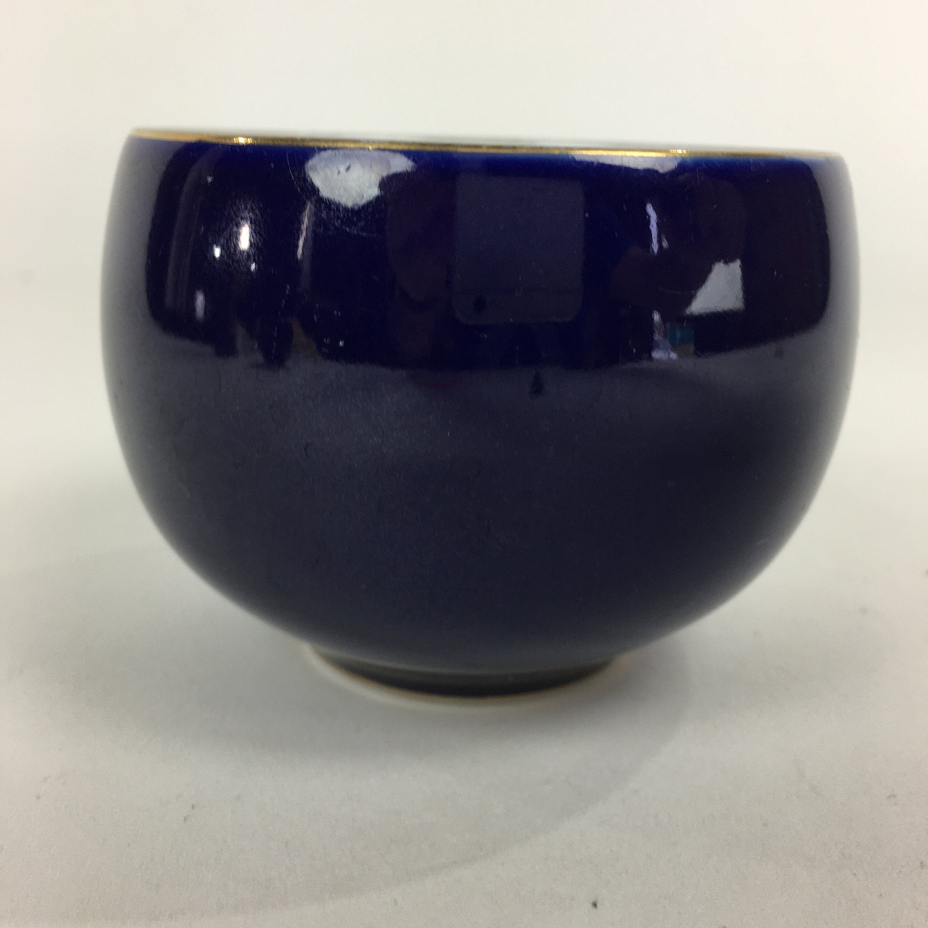 Japanese Porcelain Teacup Yunomi Vtg Arita Ware Nishiyama Kiln Blue Sencha TC242