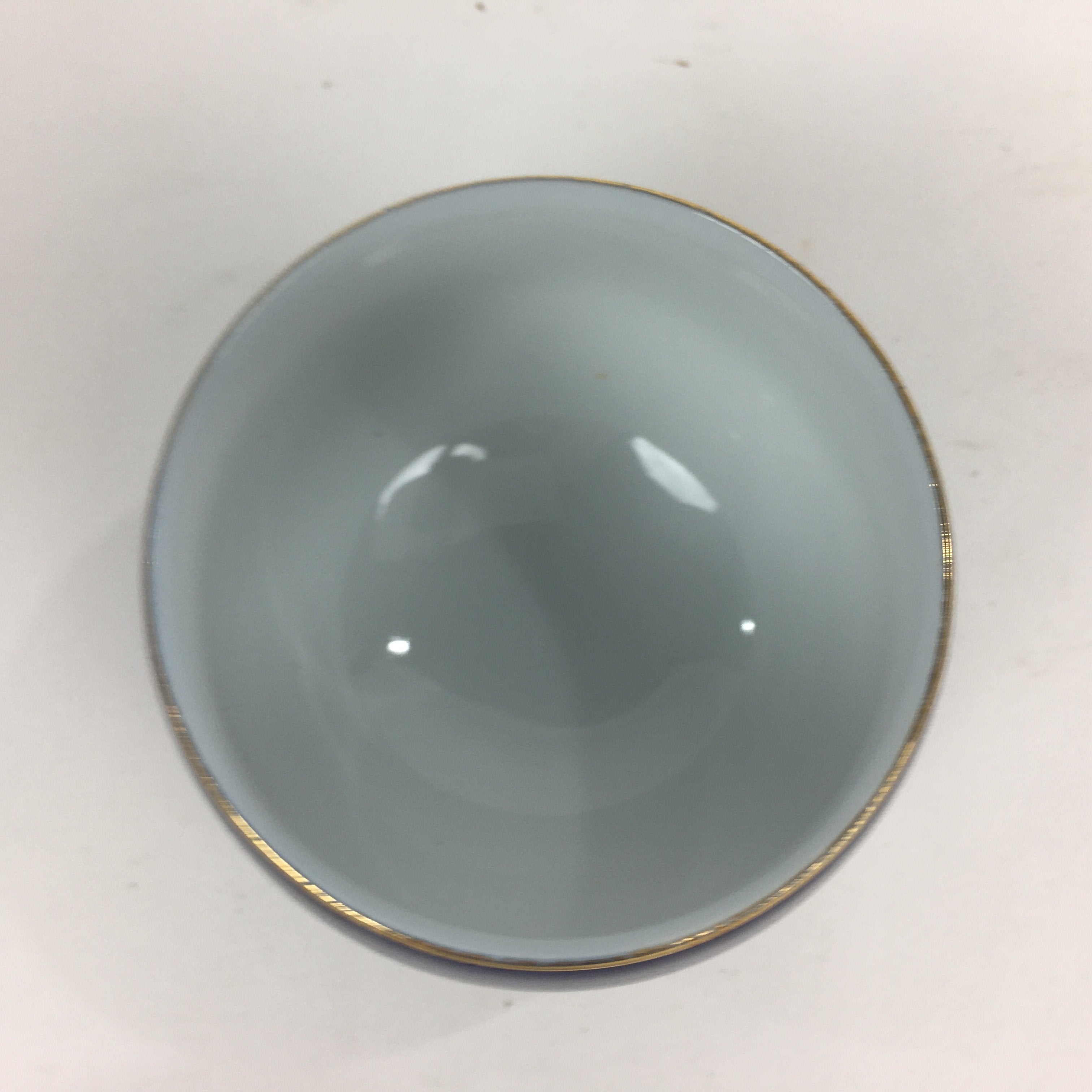 Japanese Porcelain Teacup Yunomi Vtg Arita Ware Nishiyama Kiln Blue Sencha TC243