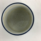 Japanese Porcelain Teacup Yunomi Vtg Blue Sometsuke Bamboo Sencha TC216