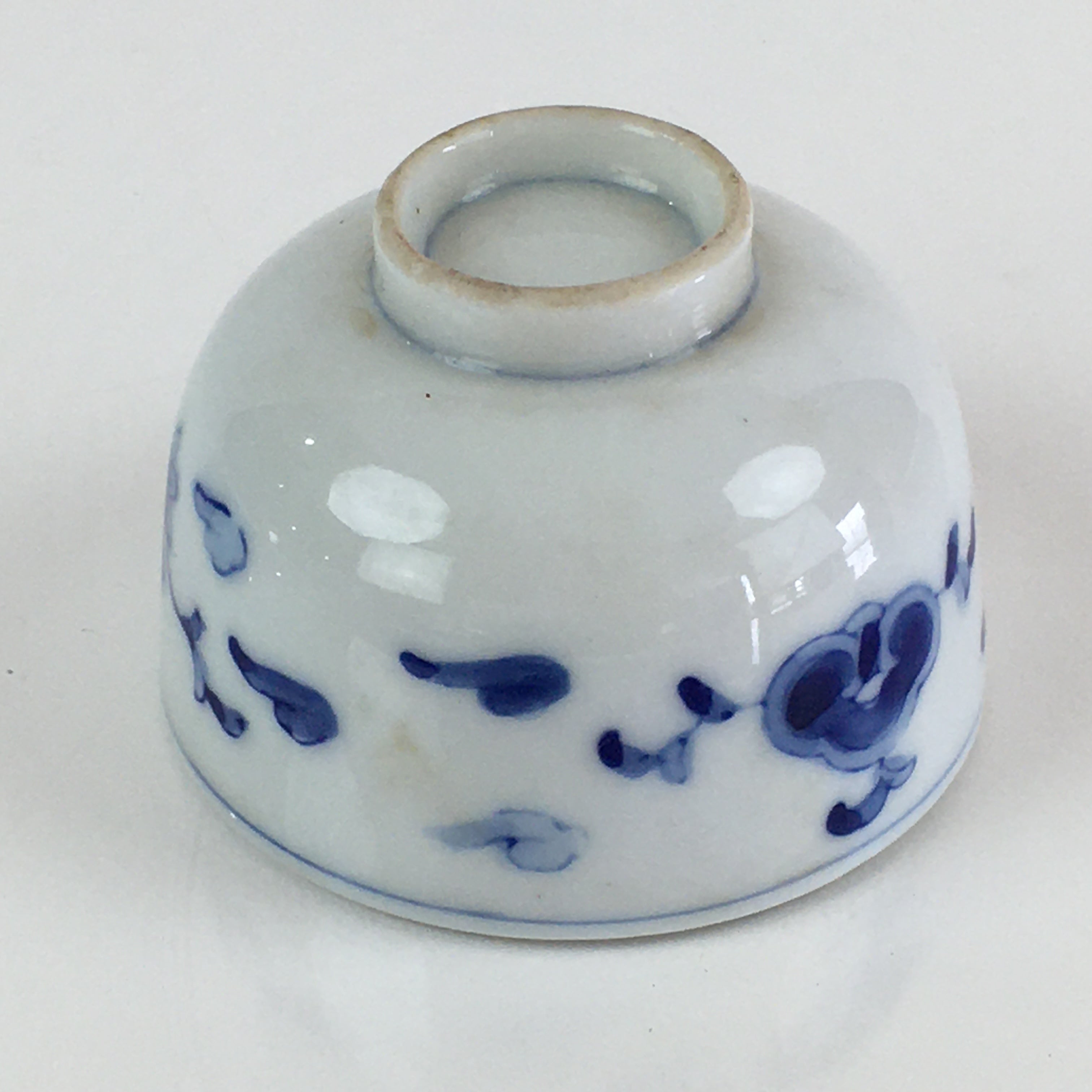 Japanese Porcelain Teacup Yunomi Vtg Blue Sometsuke Dragon Sencha TC311