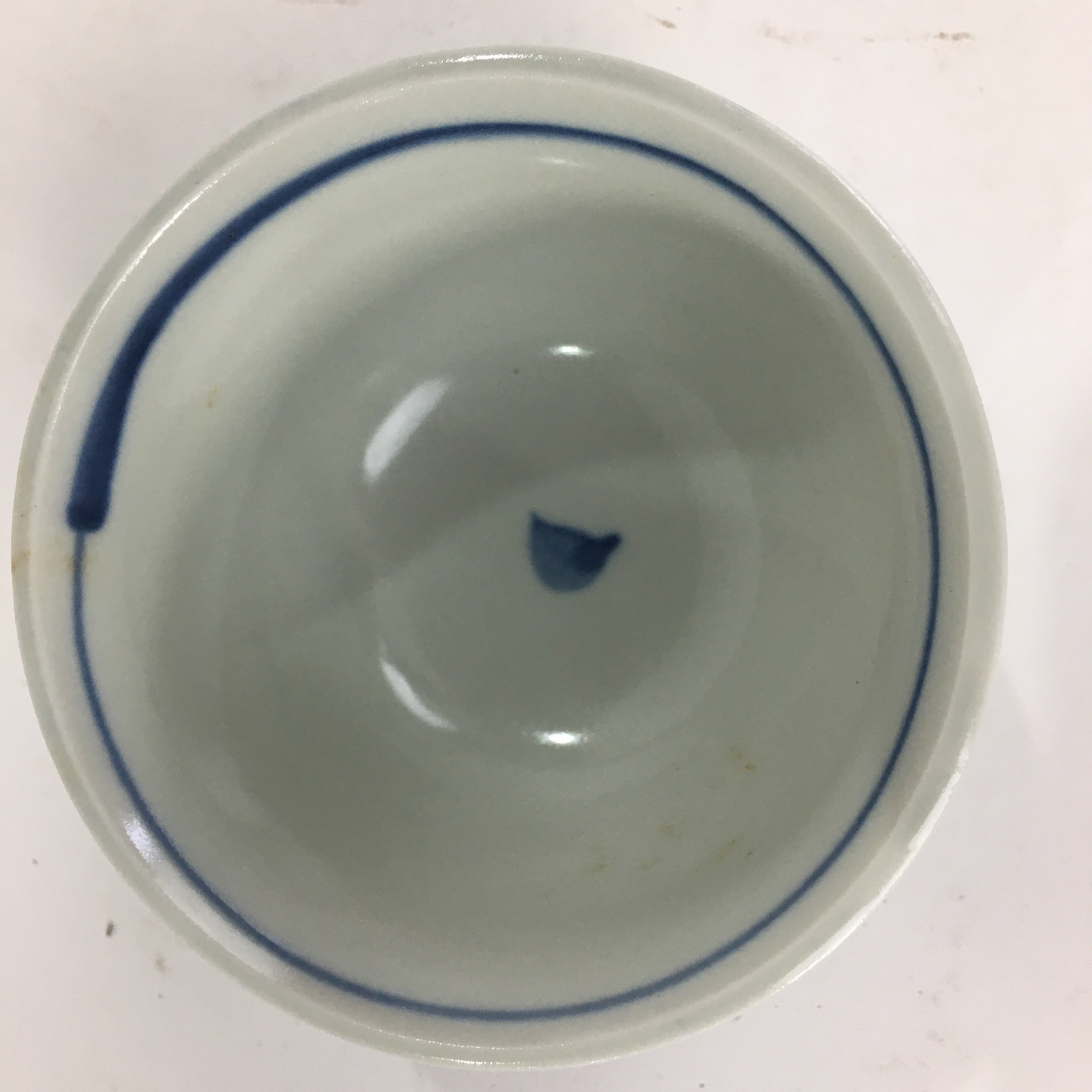 Japanese Porcelain Teacup Yunomi Vtg Blue Sometsuke Pottery Sencha TC246