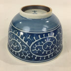 Japanese Porcelain Teacup Yunomi Vtg Blue Sometsuke Pottery Sencha TC246