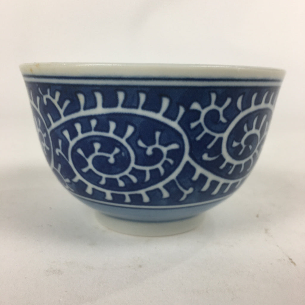 Japanese Porcelain Teacup Yunomi Vtg Blue Sometsuke Pottery Sencha TC247