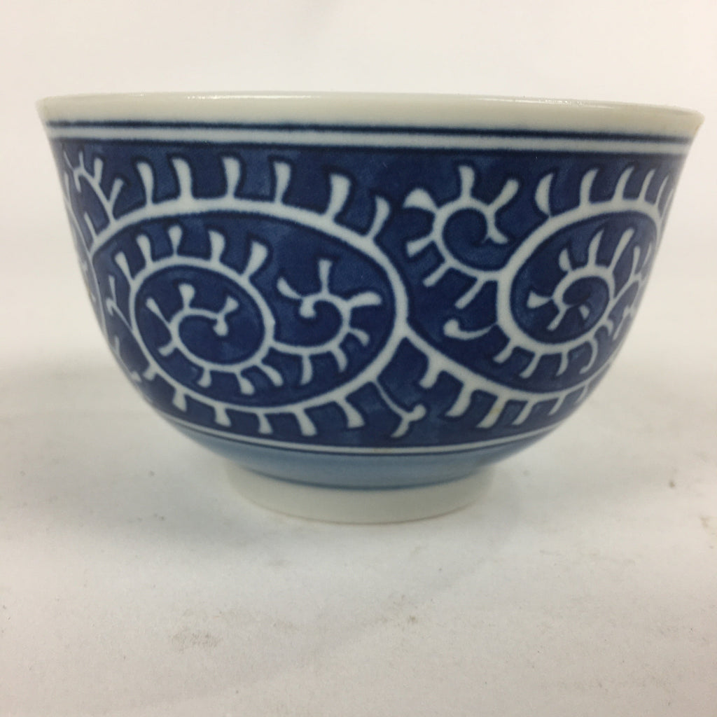 Japanese Porcelain Teacup Yunomi Vtg Blue Sometsuke Pottery Sencha TC247