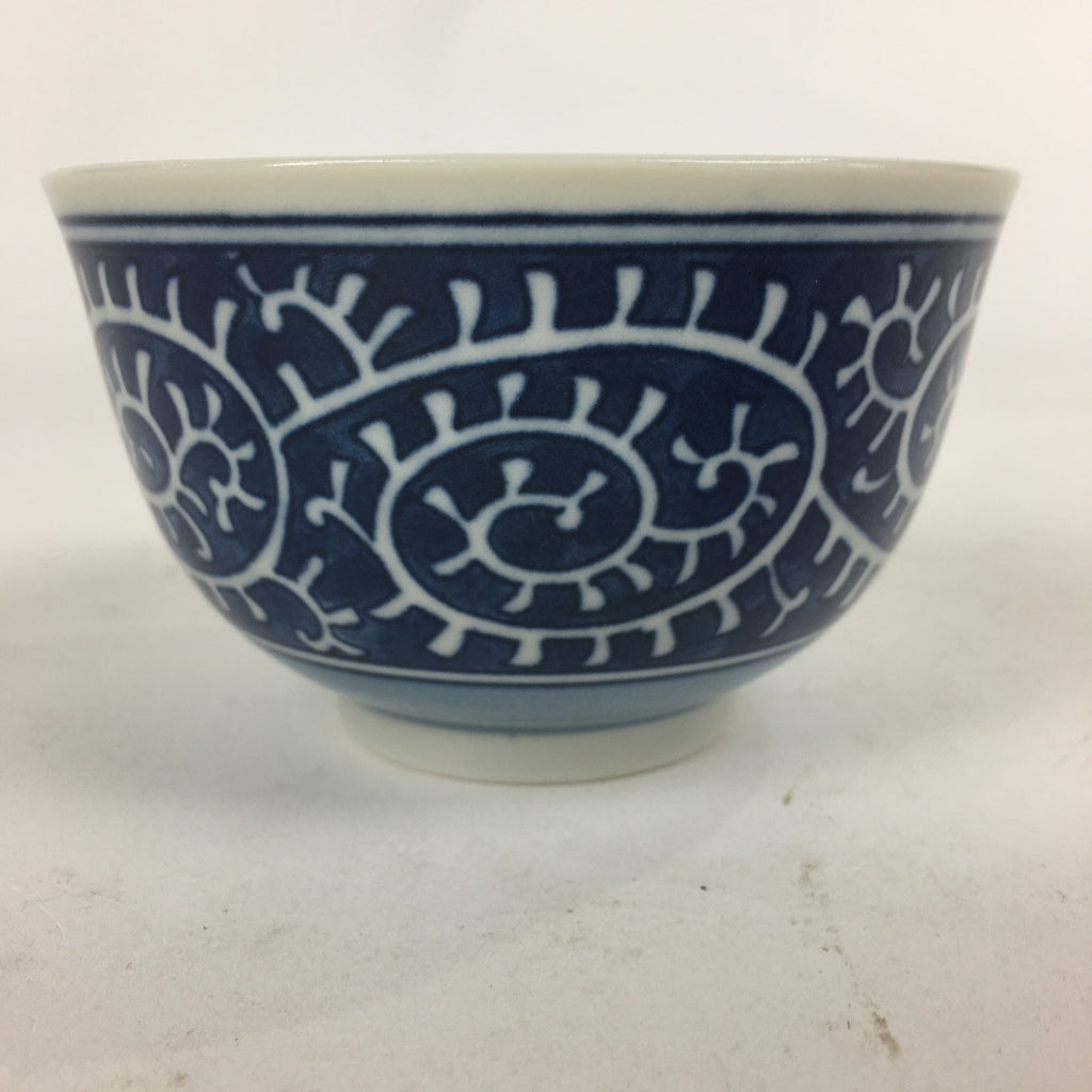 Japanese Porcelain Teacup Yunomi Vtg Blue Sometsuke Pottery Sencha TC250