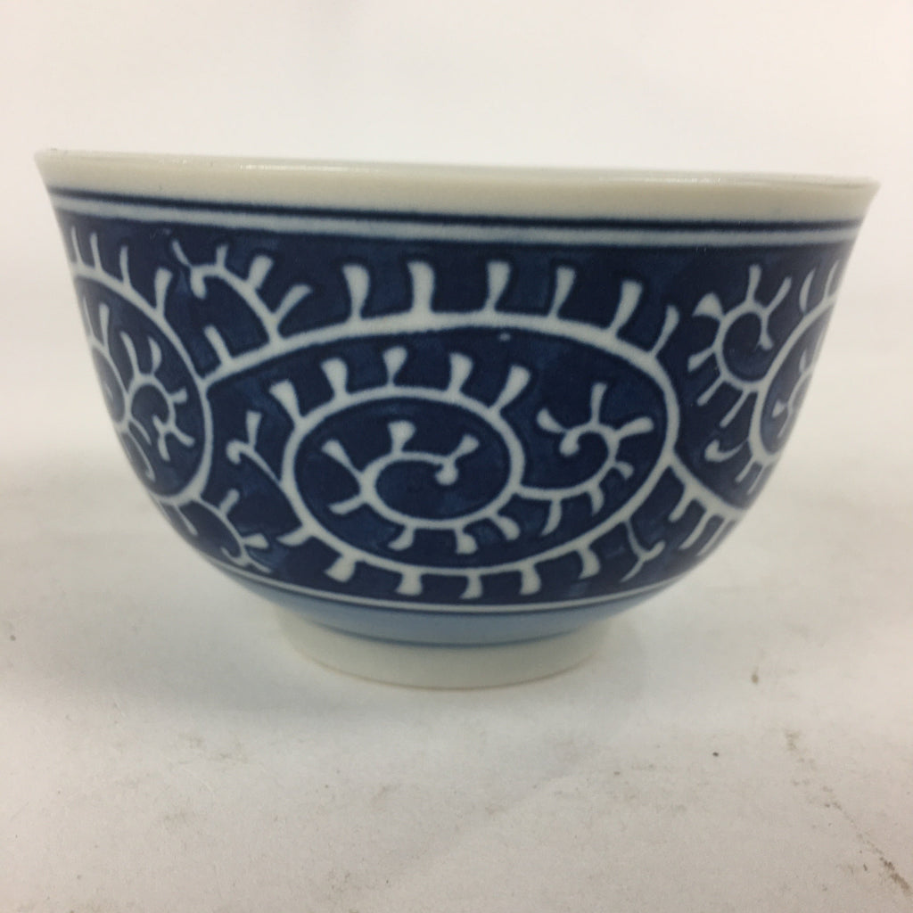 Japanese Porcelain Teacup Yunomi Vtg Blue Sometsuke Pottery Sencha TC250