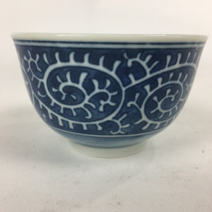 Japanese Porcelain Teacup Yunomi Vtg Blue Sometsuke Pottery Sencha TC251