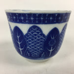Japanese Porcelain Teacup Yunomi Vtg Blue Sometsuke Pottery Sencha TC266