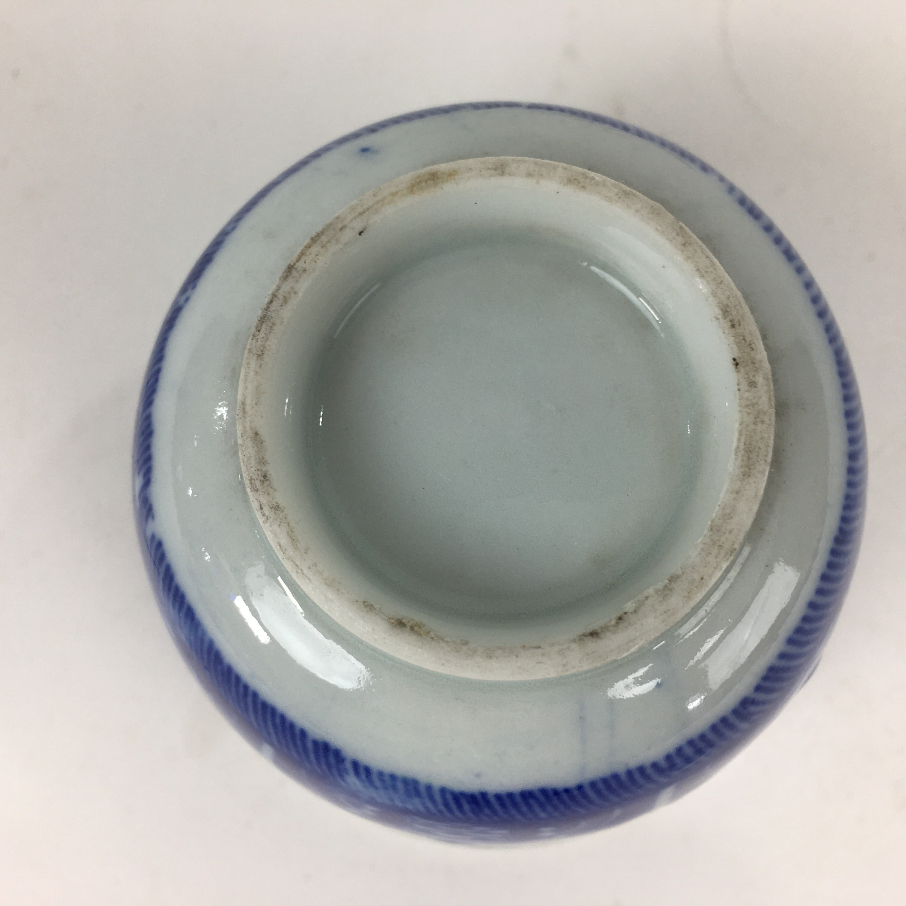 Japanese Porcelain Teacup Yunomi Vtg Blue Sometsuke Pottery Sencha TC266