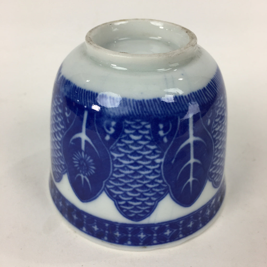Japanese Porcelain Teacup Yunomi Vtg Blue Sometsuke Pottery Sencha TC266