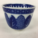 Japanese Porcelain Teacup Yunomi Vtg Blue Sometsuke Pottery Sencha TC266