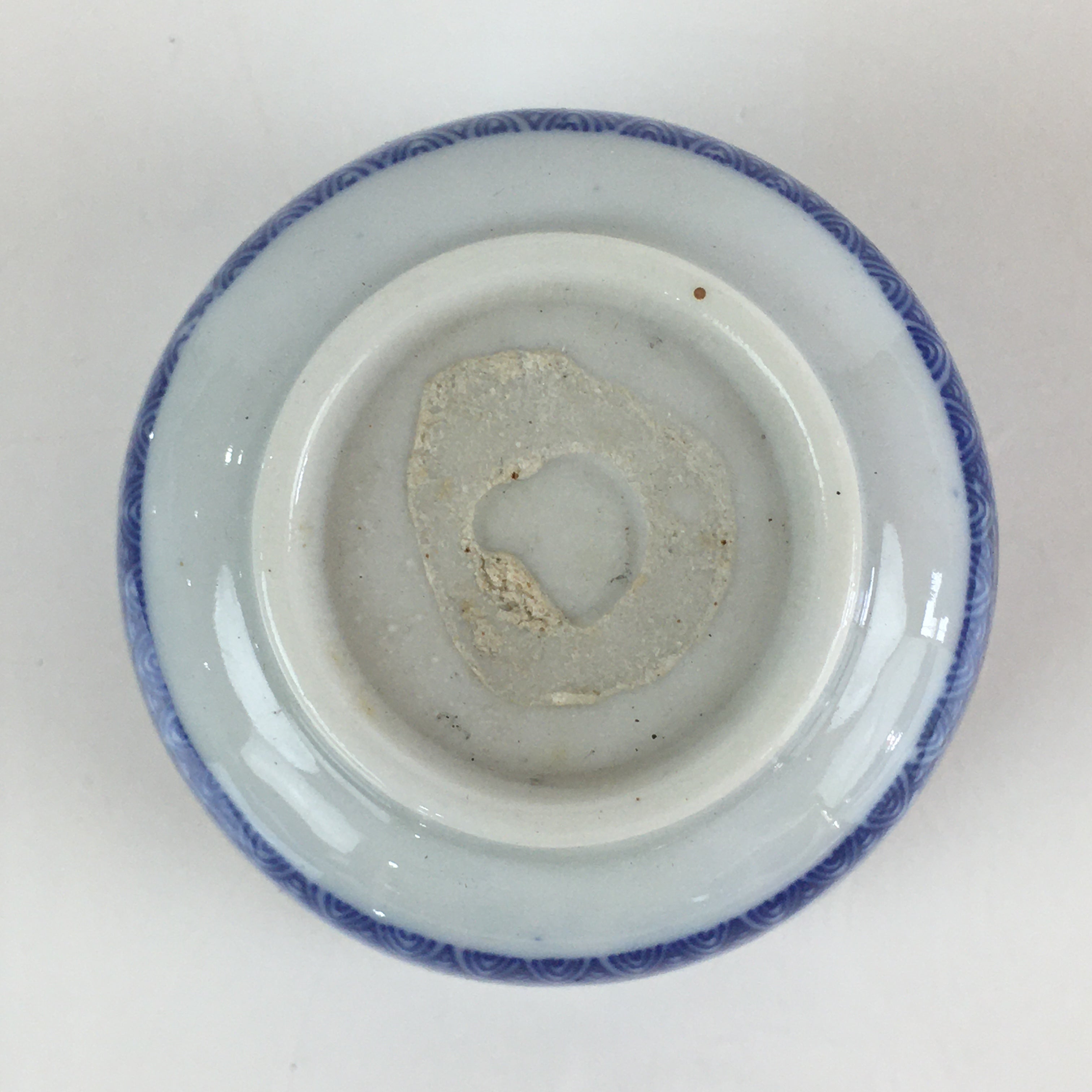 Japanese Porcelain Teacup Yunomi Vtg Blue Sometsuke Pottery Sencha TC307