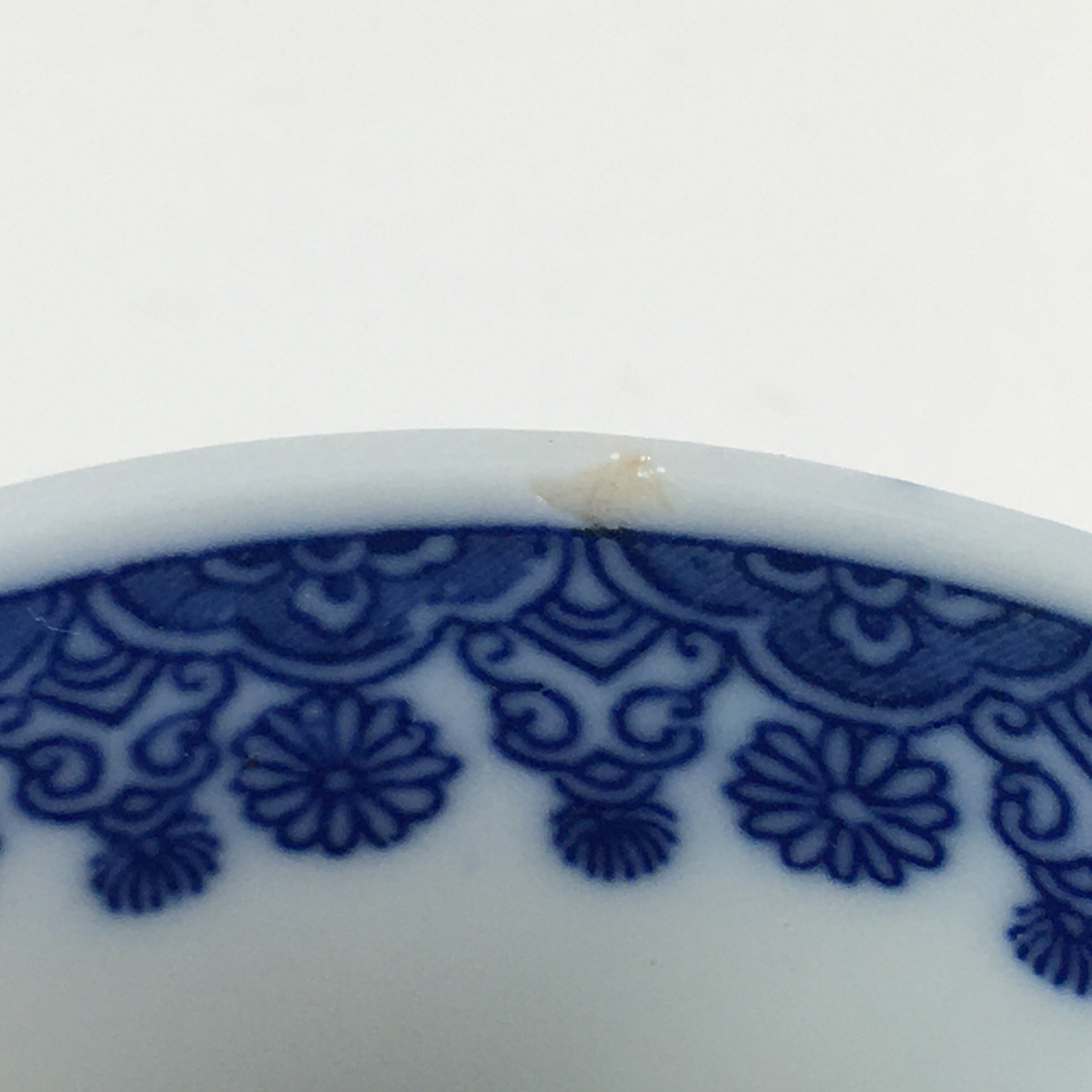 Japanese Porcelain Teacup Yunomi Vtg Blue Sometsuke Pottery Sencha TC307