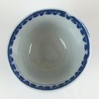 Japanese Porcelain Teacup Yunomi Vtg Blue Sometsuke Pottery Sencha TC308