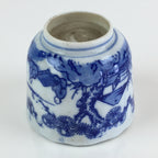 Japanese Porcelain Teacup Yunomi Vtg Blue Sometsuke Pottery Sencha TC309