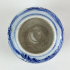 Japanese Porcelain Teacup Yunomi Vtg Blue Sometsuke Pottery Sencha TC309