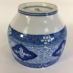 Japanese Porcelain Teacup Yunomi Vtg Blue Sometsuke White Sencha TC211