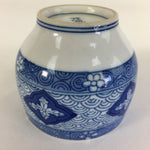 Japanese Porcelain Teacup Yunomi Vtg Blue Sometsuke White Sencha TC211
