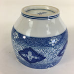 Japanese Porcelain Teacup Yunomi Vtg Blue Sometsuke White Sencha TC211