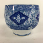 Japanese Porcelain Teacup Yunomi Vtg Blue Sometsuke White Sencha TC211