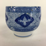 Japanese Porcelain Teacup Yunomi Vtg Blue Sometsuke White Sencha TC211