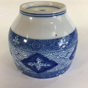 Japanese Porcelain Teacup Yunomi Vtg Blue Sometsuke White Sencha TC211