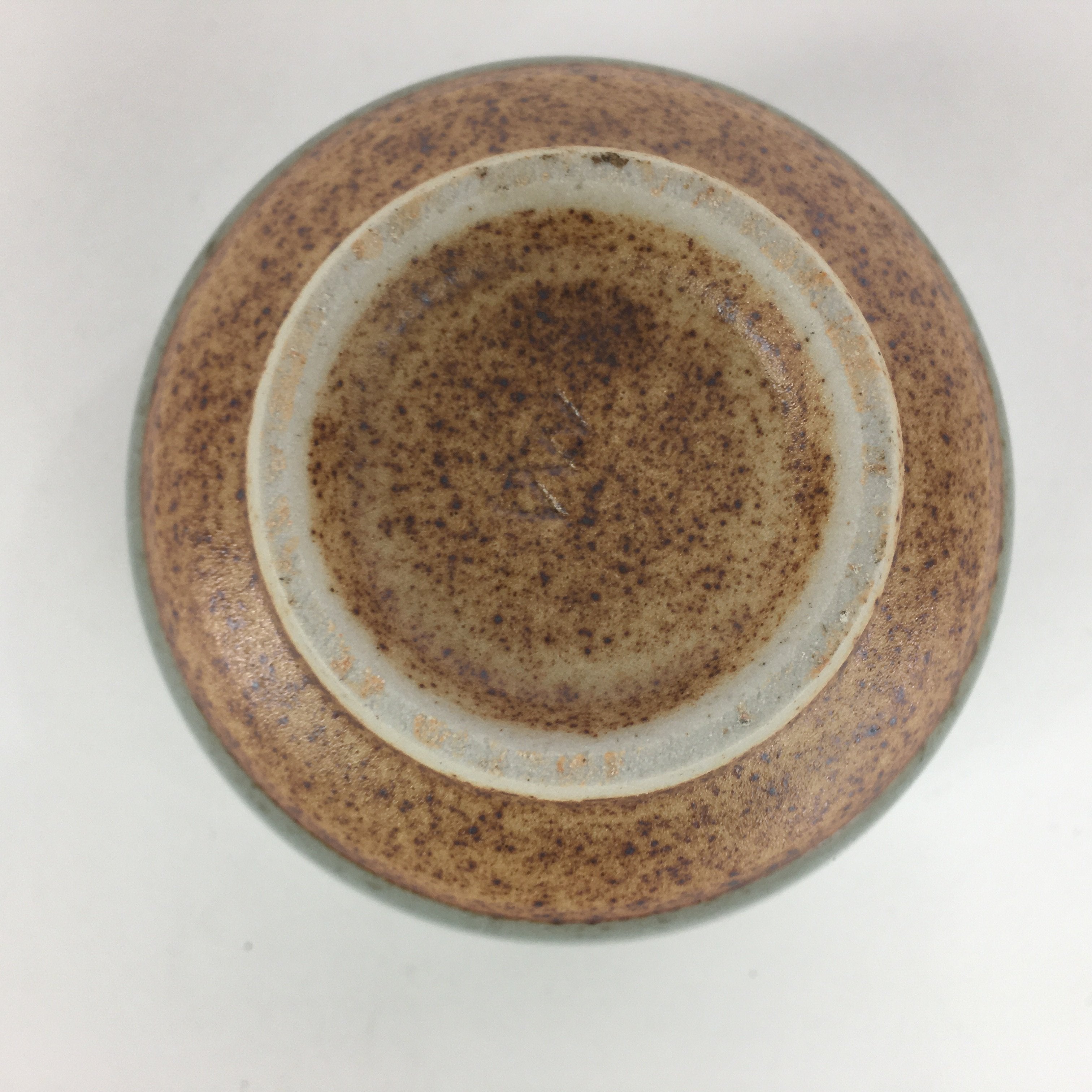 Japanese Porcelain Teacup Yunomi Vtg Green Cracked Glaze Pottery Sencha TC236