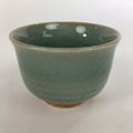 Japanese Porcelain Teacup Yunomi Vtg Green Cracked Glaze Pottery Sencha TC237