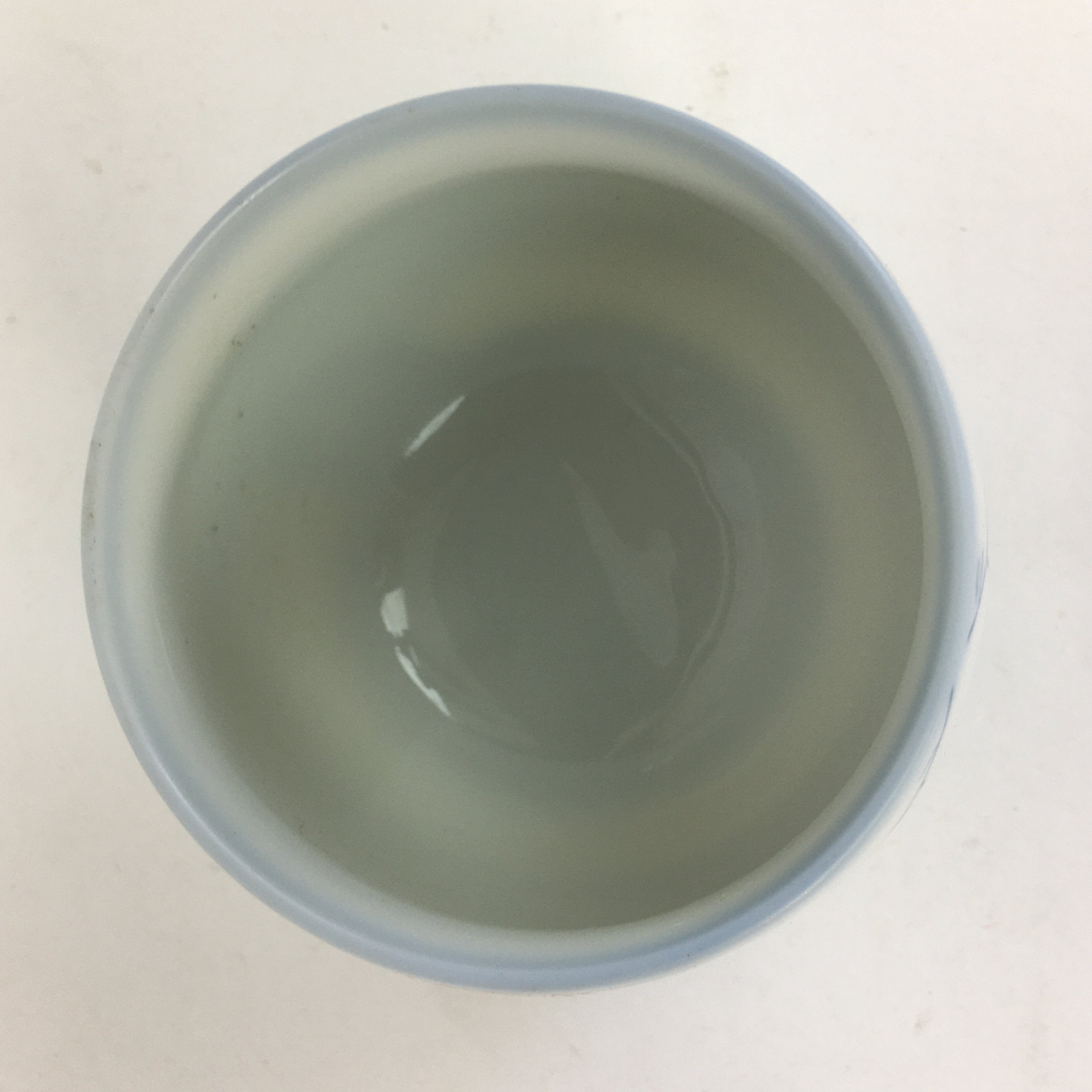Japanese Porcelain Teacup Yunomi Vtg Pink Plum Blossom White Sencha TC215