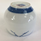 Japanese Porcelain Teacup Yunomi Vtg Pink Plum Blossom White Sencha TC215