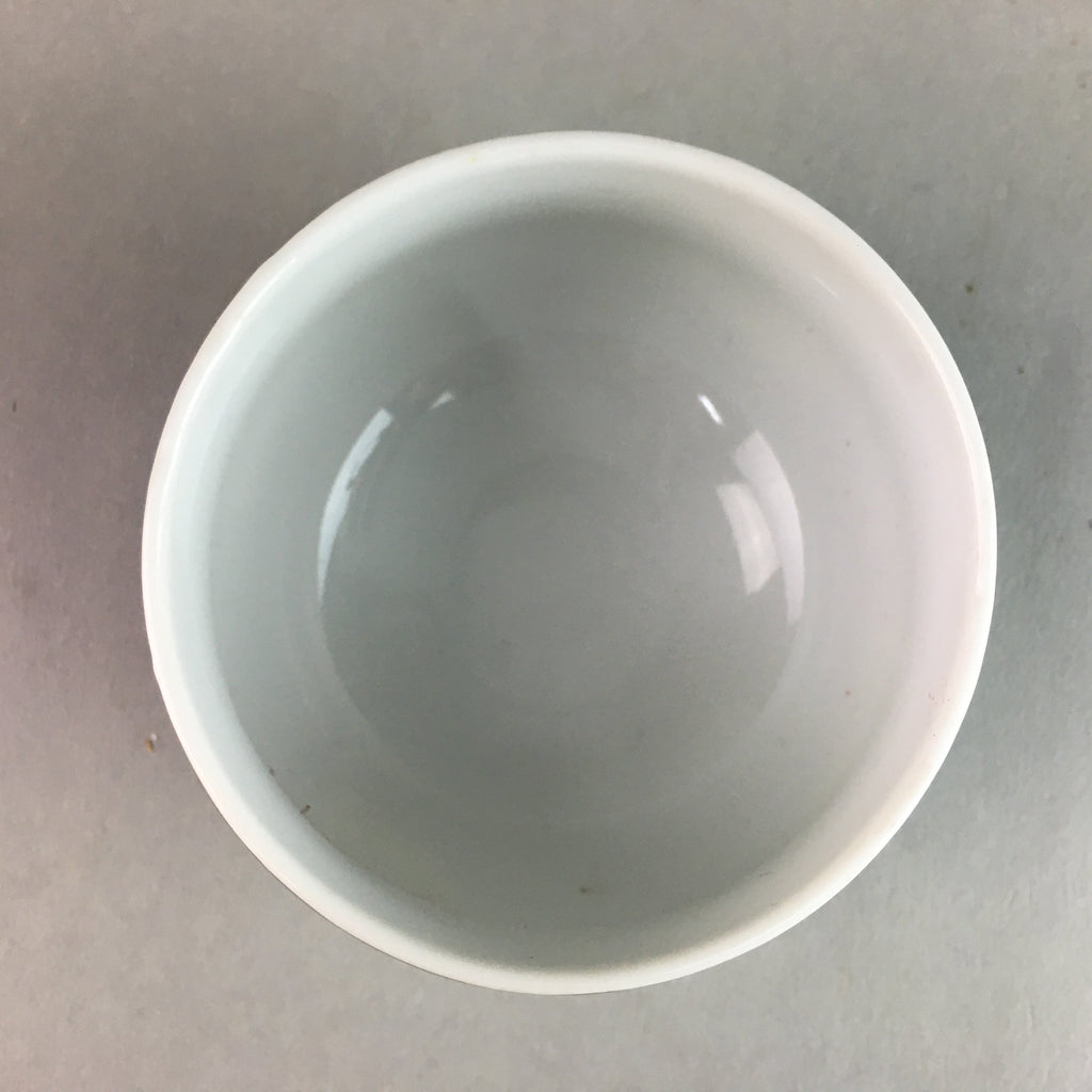 Japanese Porcelain Teacup Yunomi Vtg Sencha Brown Green Leaf Stripe TC138