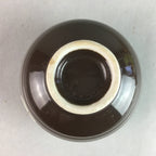 Japanese Porcelain Teacup Yunomi Vtg Sencha Brown Green Leaf Stripe TC139