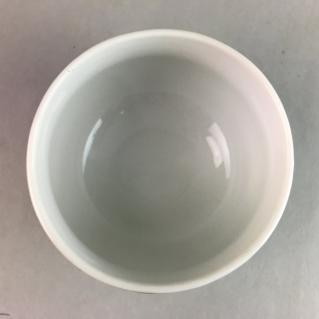 Japanese Porcelain Teacup Yunomi Vtg Sencha Brown Green Leaf Stripe TC140