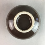 Japanese Porcelain Teacup Yunomi Vtg Sencha Brown Green Leaf Stripe TC142
