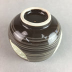 Japanese Porcelain Teacup Yunomi Vtg Sencha Brown Green Leaf Stripe TC143