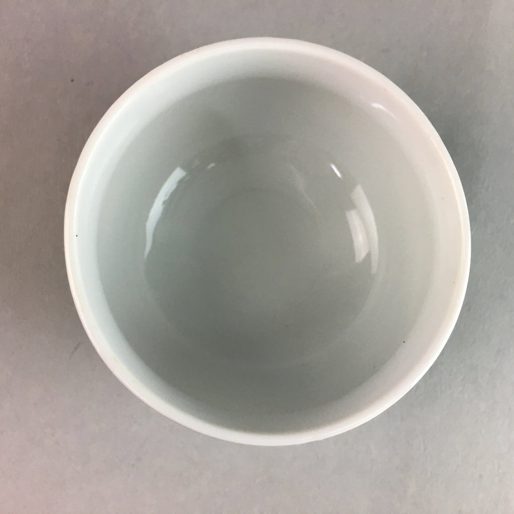 Japanese Porcelain Teacup Yunomi Vtg Sencha Brown Green Leaf Stripe TC144