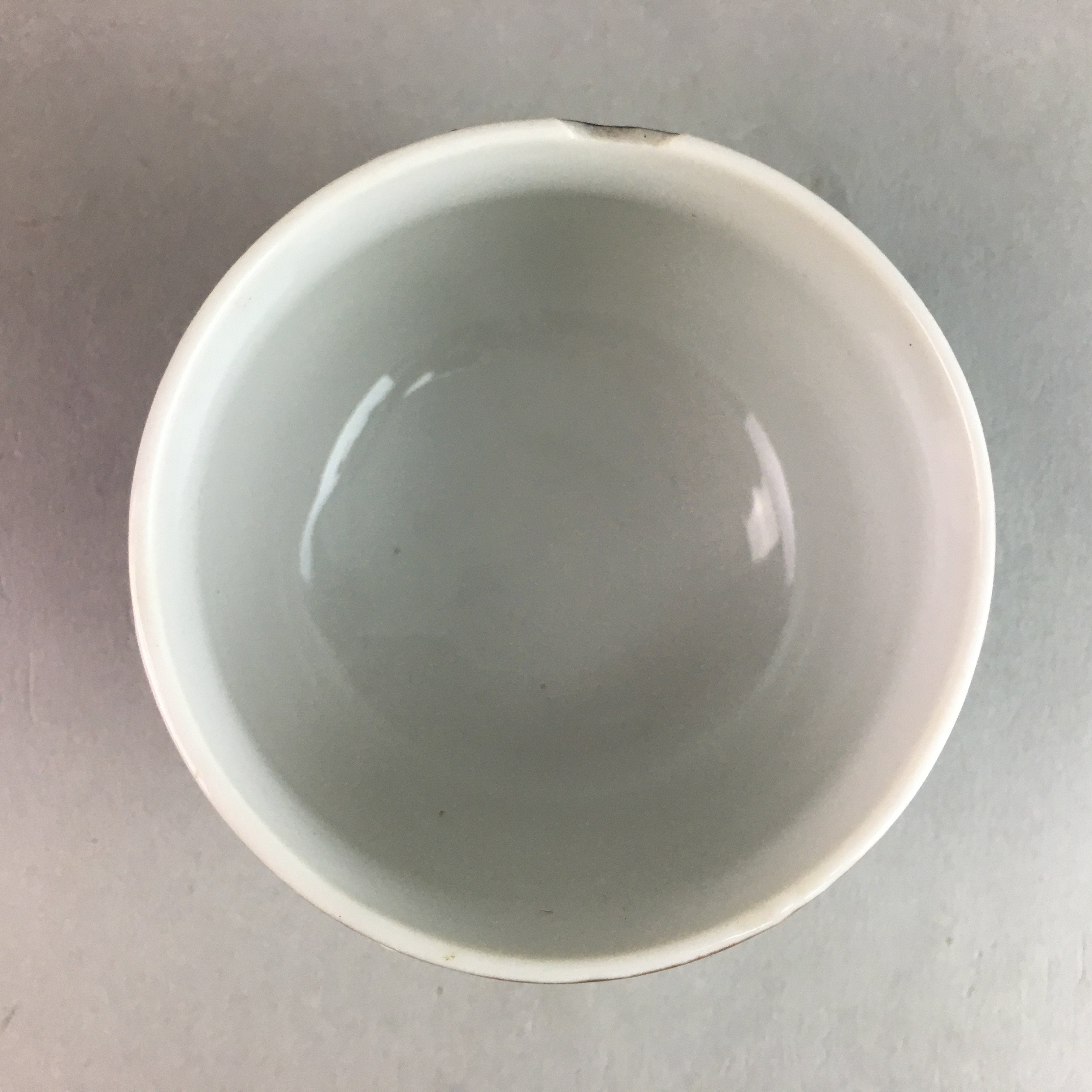 Japanese Porcelain Teacup Yunomi Vtg Sencha Brown Green Leaf Stripe TC145