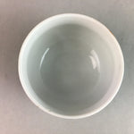 Japanese Porcelain Teacup Yunomi Vtg Sencha Brown Green Leaf Stripe TC146