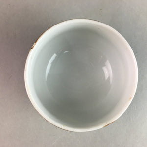 Japanese Porcelain Teacup Yunomi Vtg Sencha Brown Green Leaf Stripe TC147