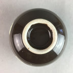 Japanese Porcelain Teacup Yunomi Vtg Sencha Brown Green Leaf Stripe TC148