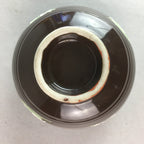Japanese Porcelain Teacup Yunomi Vtg Sencha Brown Green Leaf Stripe TC152