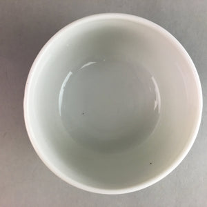 Japanese Porcelain Teacup Yunomi Vtg Sencha White Kanji Sentence Green TC125