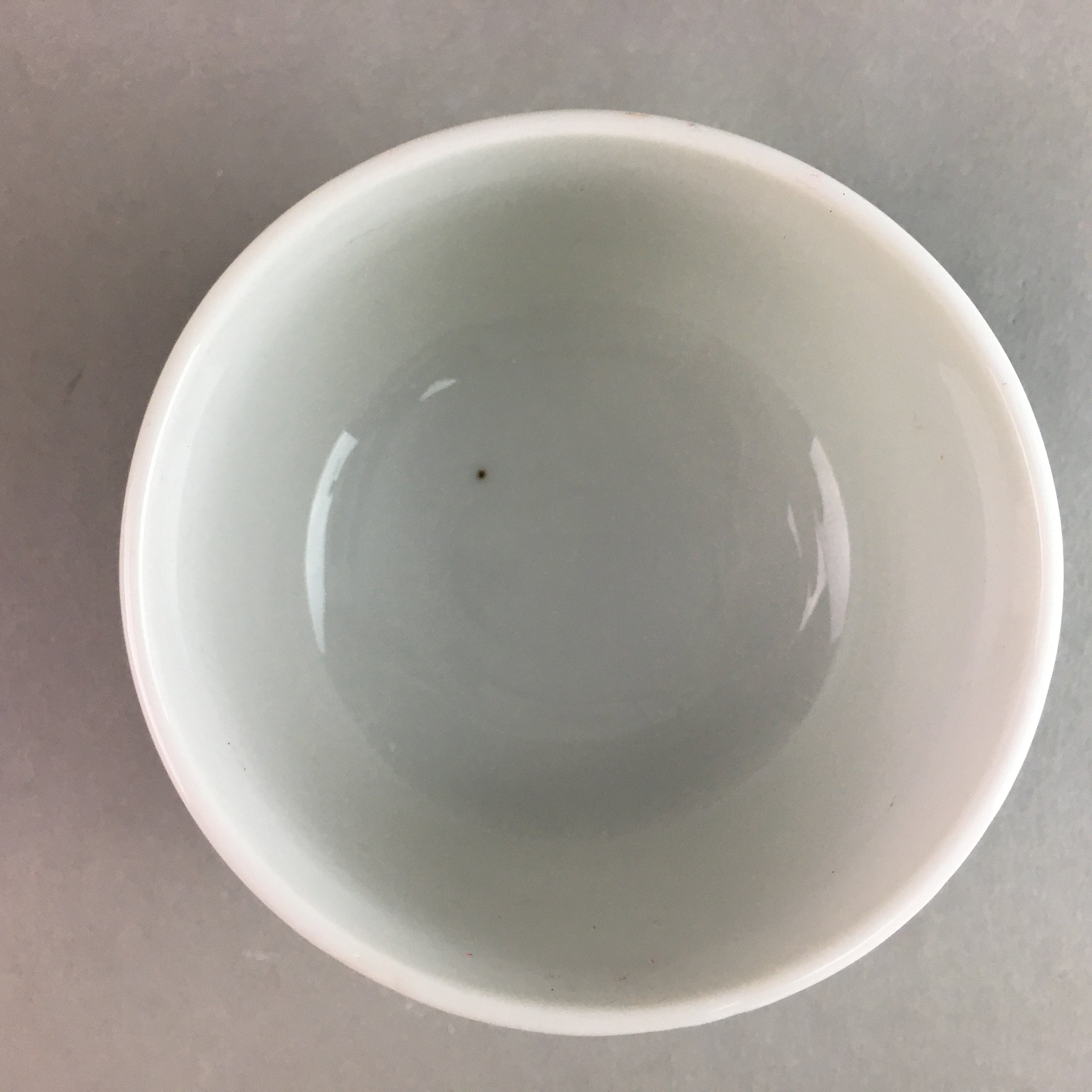 Japanese Porcelain Teacup Yunomi Vtg Sencha White Kanji Sentence Green TC128