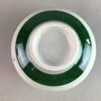 Japanese Porcelain Teacup Yunomi Vtg Sencha White Kanji Sentence Green TC130