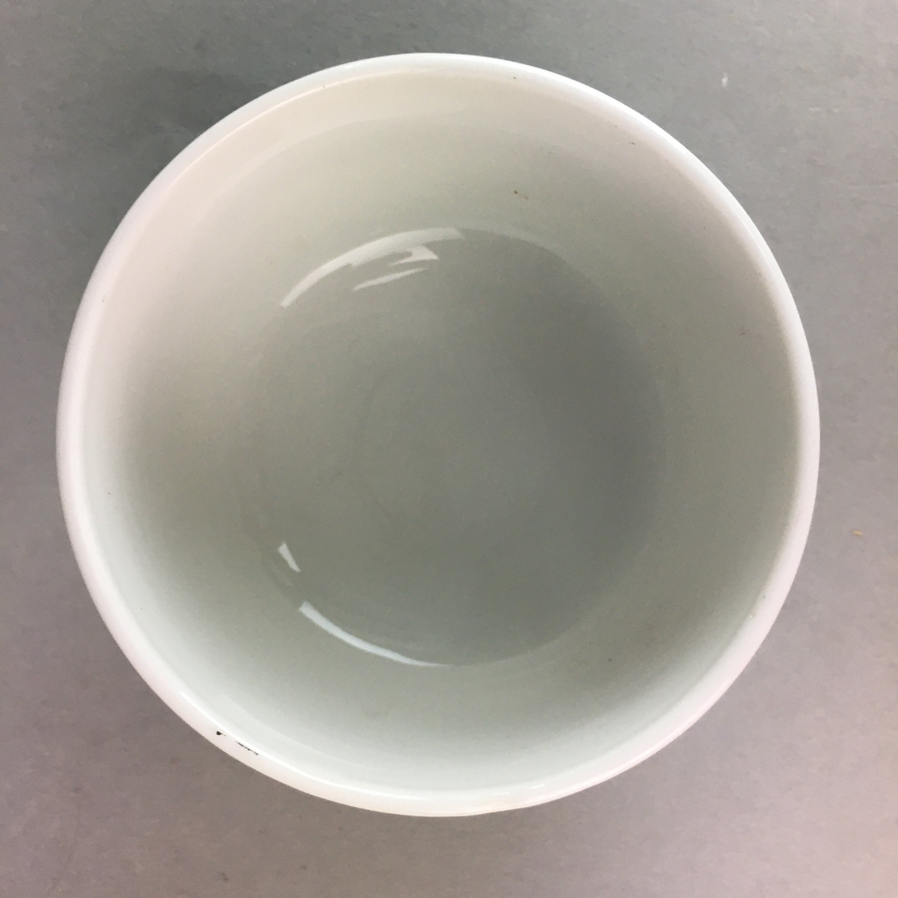 Japanese Porcelain Teacup Yunomi Vtg Sencha White Kanji Sentence Green TC134